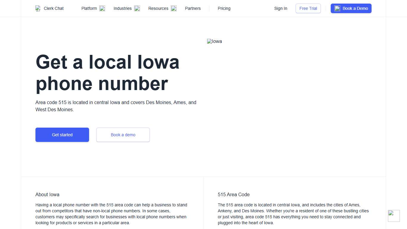 515 Area Code in Iowa